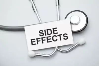 Picture saying side effects with blood pressure monitor