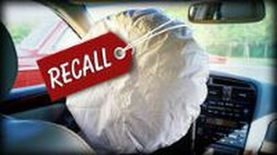 Picture of Defective Takata Airbags Recall warning 
