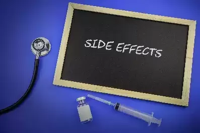 Trulicity lawsuit: side effects on small chalkboard surrounded by medical equipment