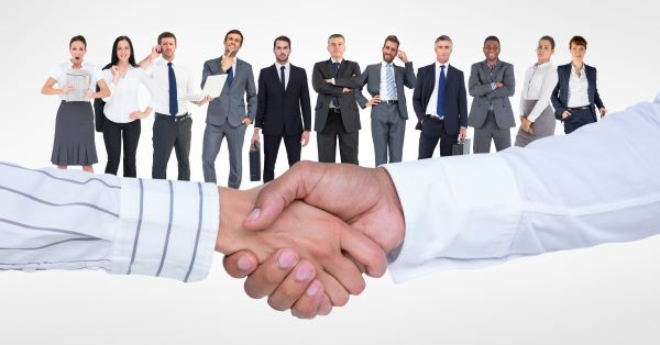 Picture of men shaking hands
